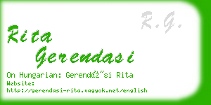 rita gerendasi business card